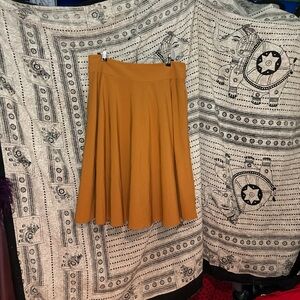 Belle Poque Brown Retro Vintage Style Swing Skirt Women’s XL